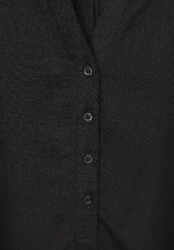 Longbluse in Unifarbe - Black