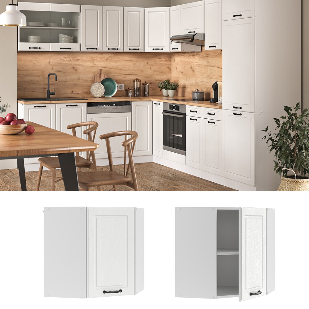 Vicco Eckhängeschrank 57 cm Weiß Küchenschrank Hängeschrank Küchenzeile R-Line