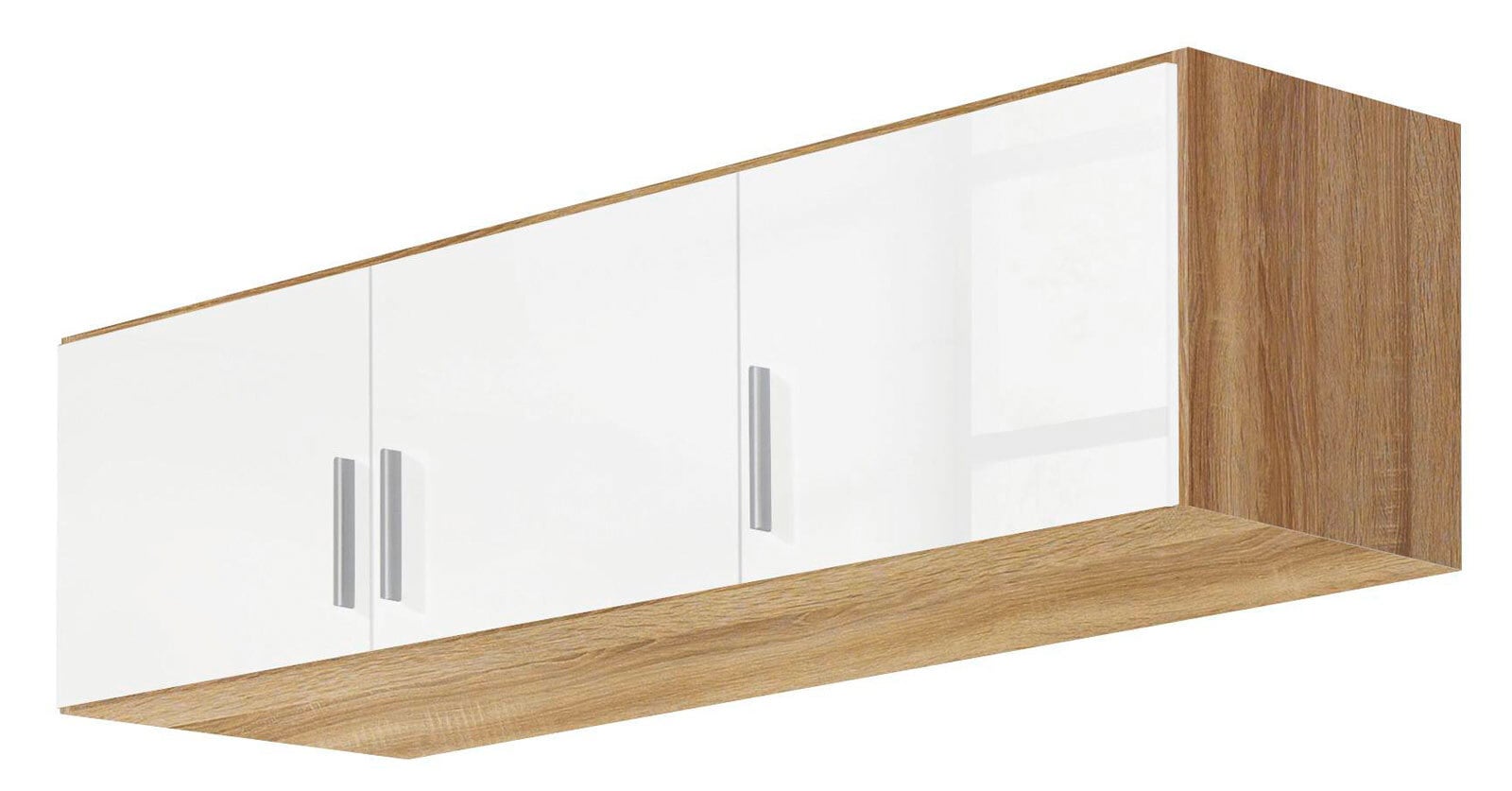 Schrankaufsatz CELLE 136 x 39 cm Sonoma Eiche/HG weiß