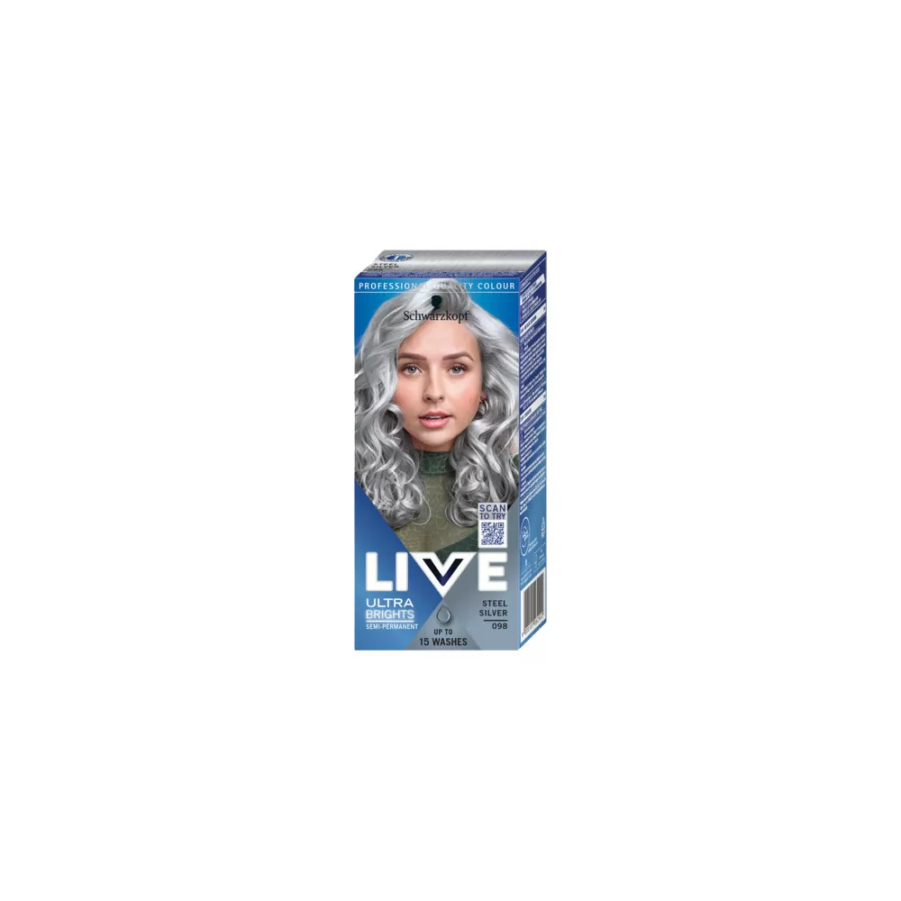 Schwarzkopf Live Ultra Brights 98 Steel Silver