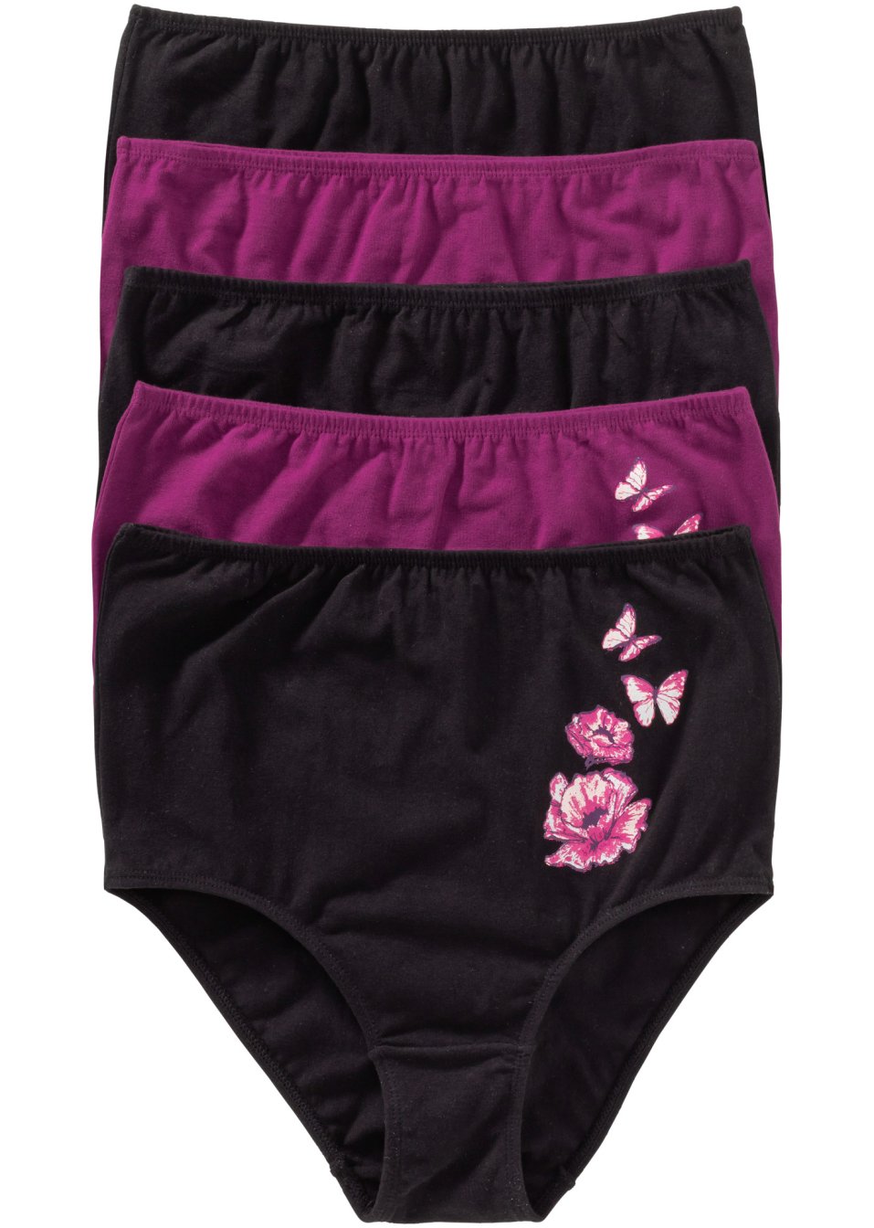 Lot de 5 slips taille haute