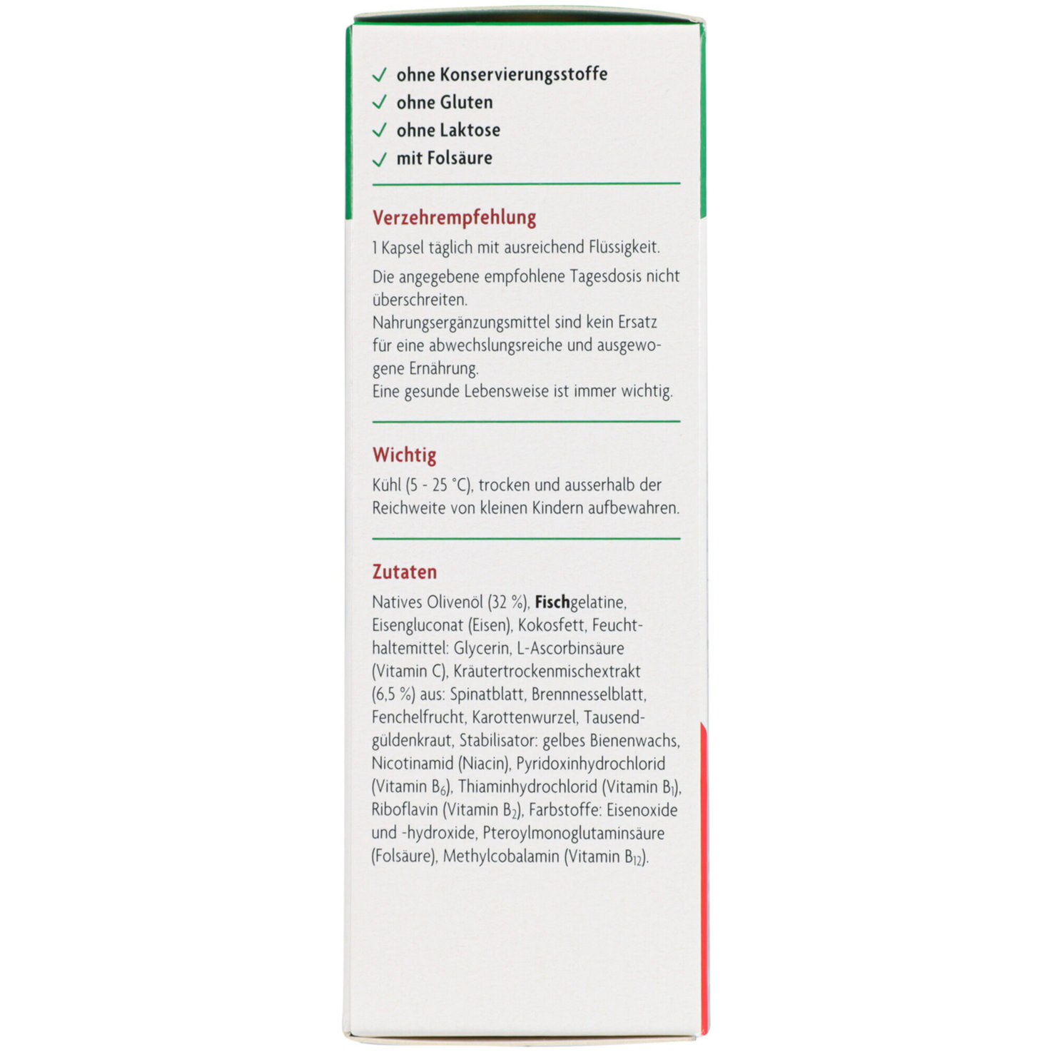 Salus Floradix Vitamin & Eisen Kapseln 40 Stück