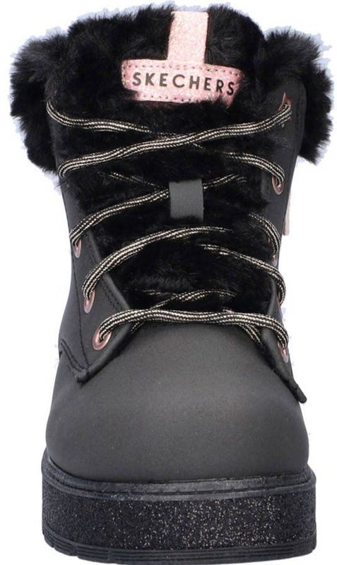 Skechers - Street Glitz - Enkellaarsjes - Imitatieleer - Met Rits- en Vetersluiting