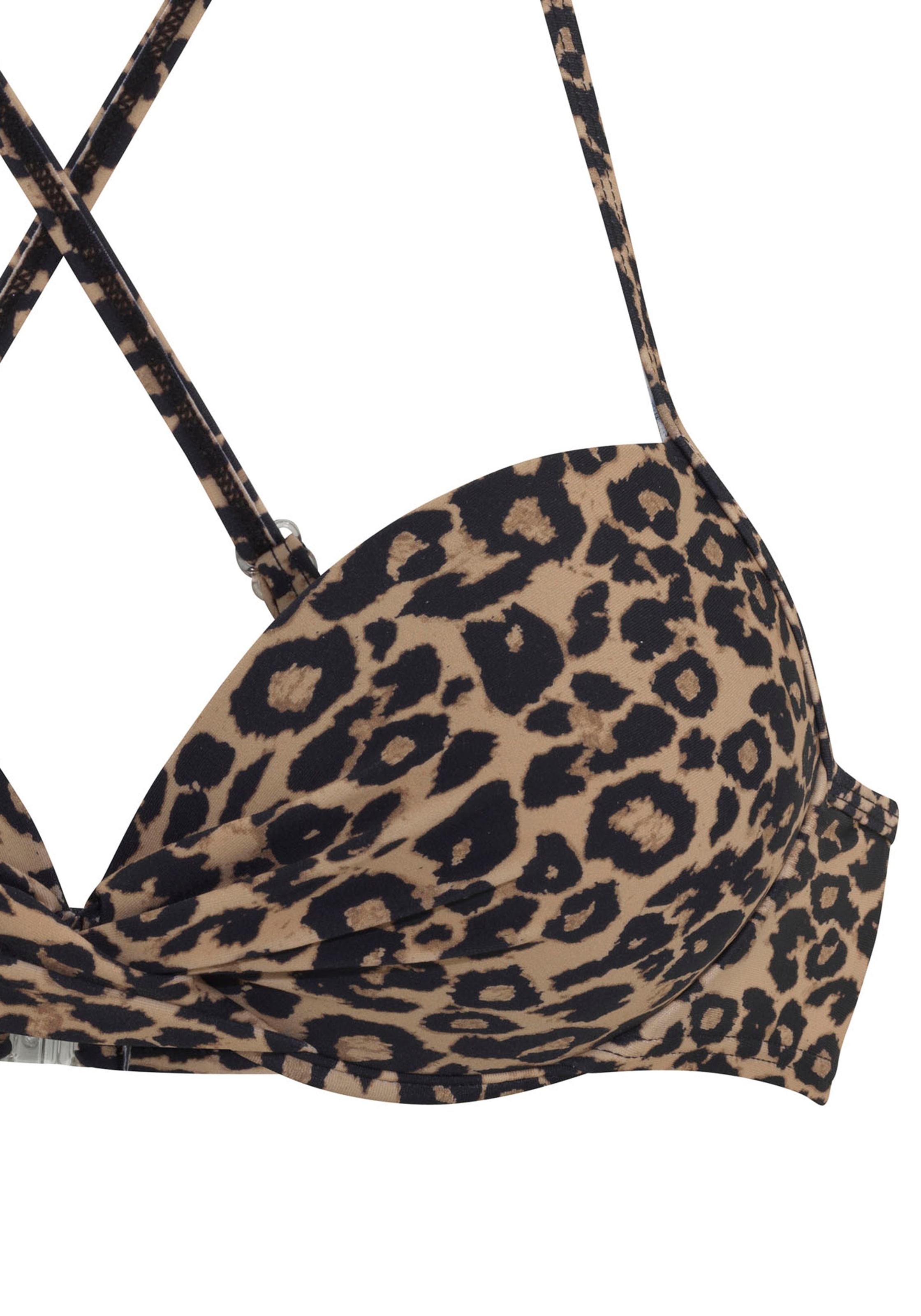 Vivance Push-Up-Bikini-Top »Thora«, in modischem Leo-Print