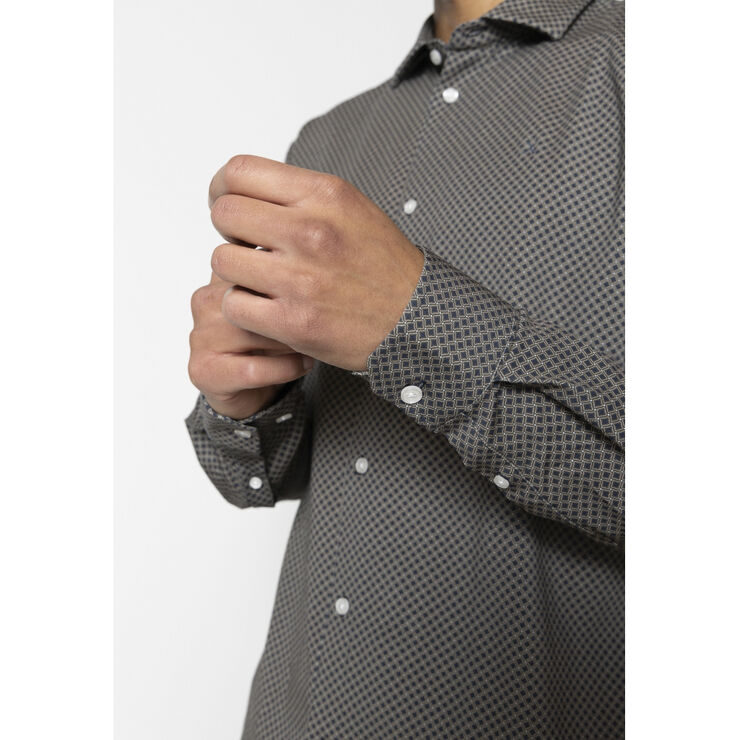 Clean Cut Copenhagen Clean Formal AOP Stretch Shirt LS Col