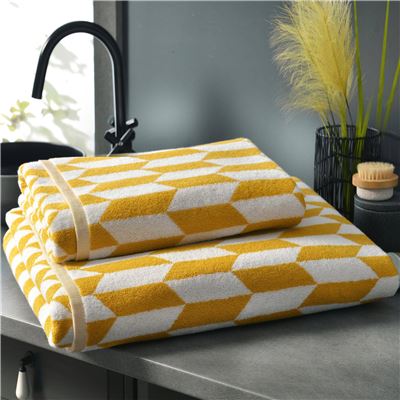 Linge de toilette à motifs géométriques - 450 g/m² - BECQUET CRÉATION