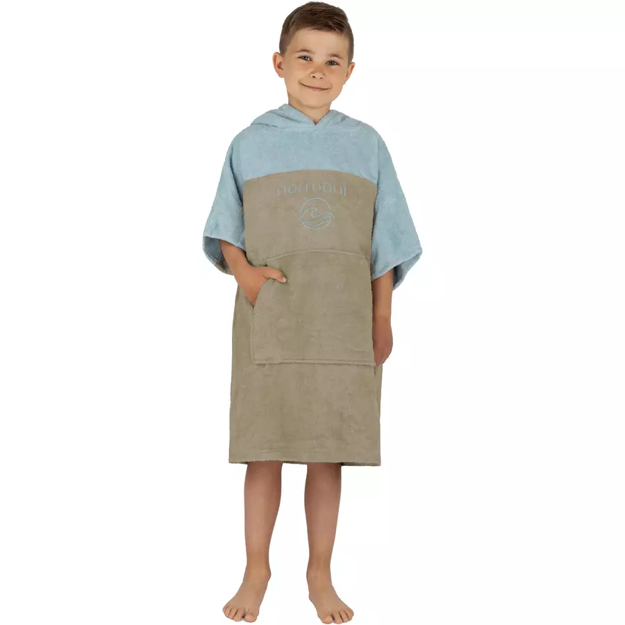 normani Kinder Badeponcho 6-9 Jahre Puwai Hellblau