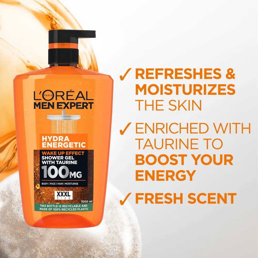 L'Oréal Paris Men Expert Hydra Energetic Shower Gel - 1000 ml.