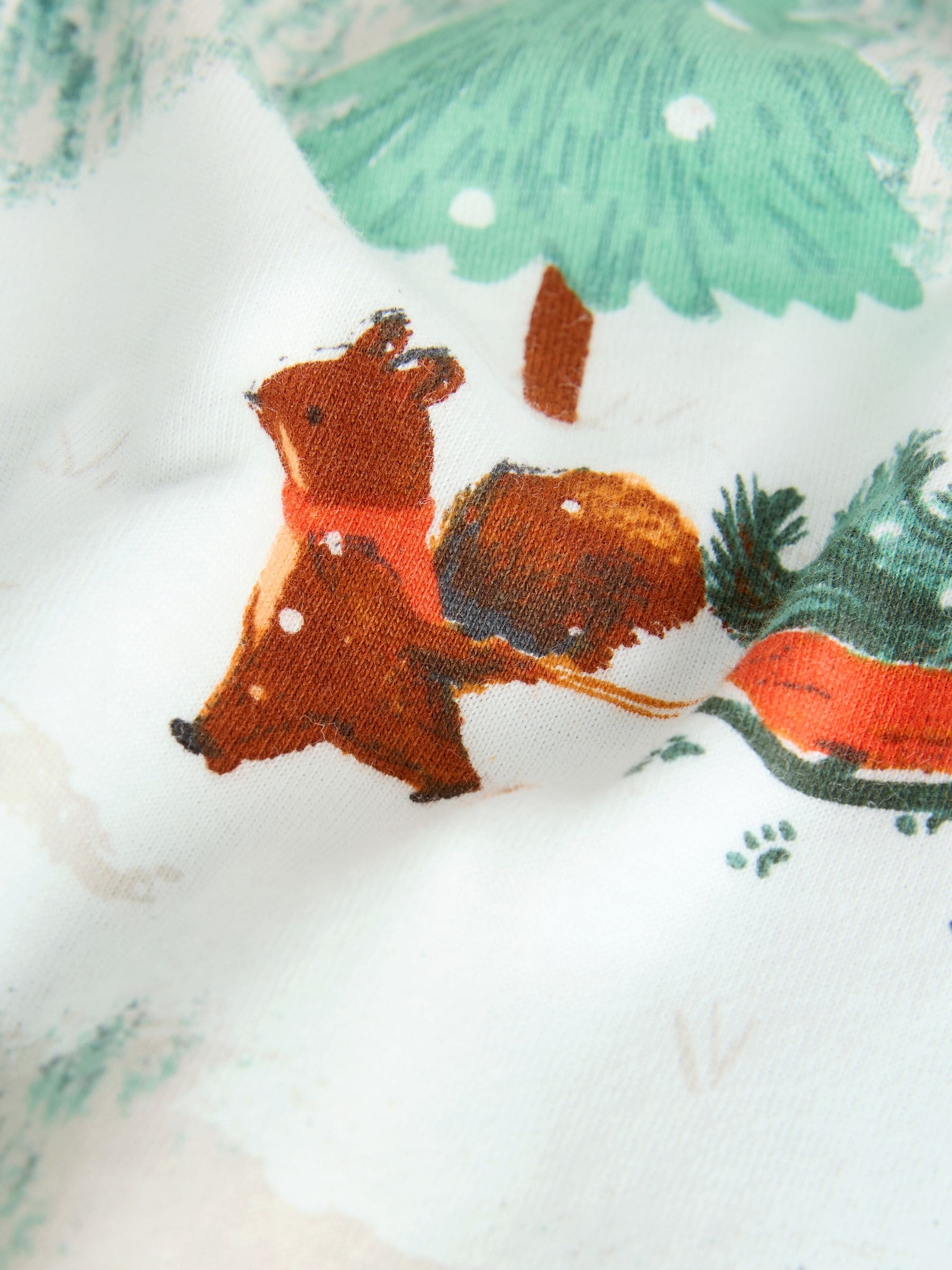 Groen sneeuwtafereel - Pyjama met lange mouwen