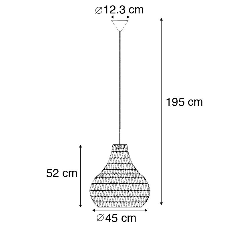 Scandinavische hanglamp wit 45 cm - Lina Drop