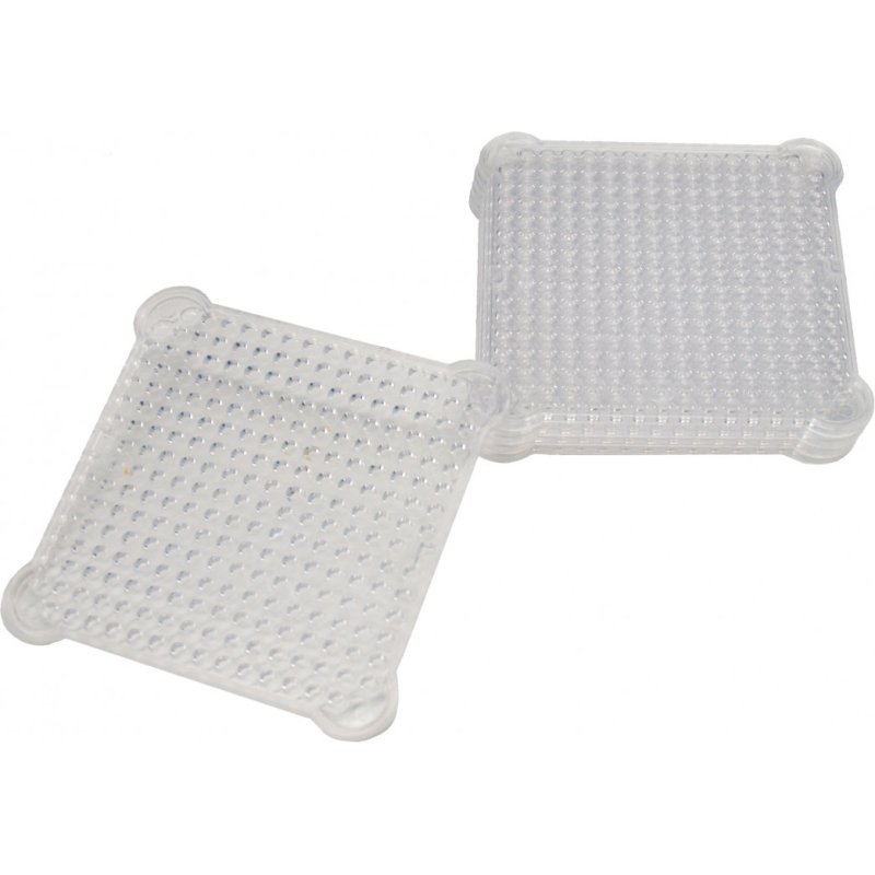 Plaques sodertex pour aqua perles 80x80mm 5 pcs coloris  assorti