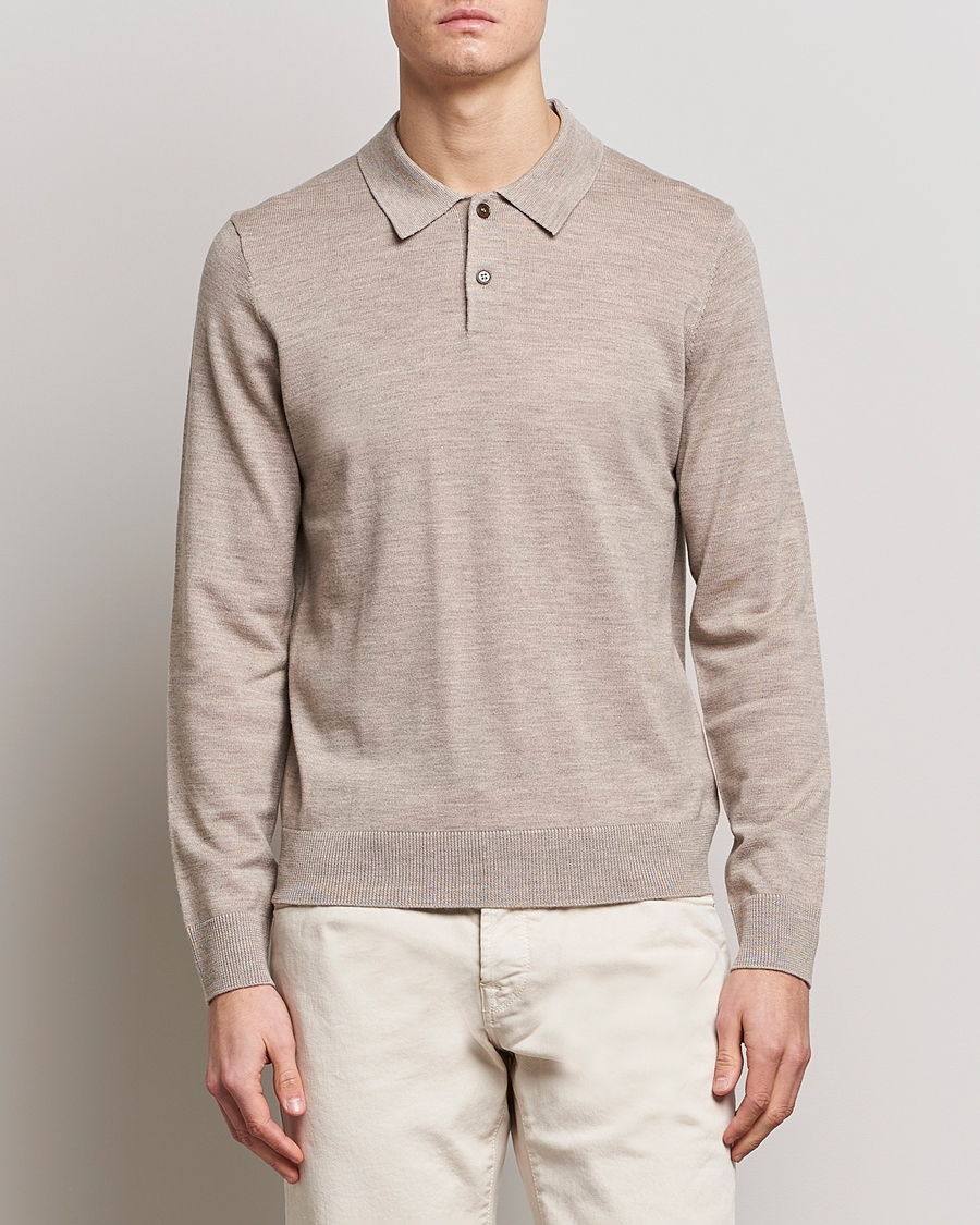 Morris Merino Polo Knit Khaki