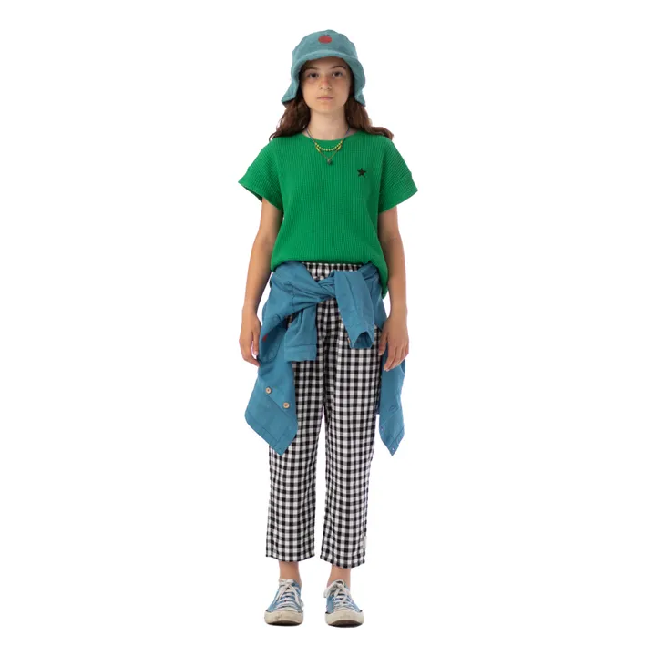 Piupiuchick Pantalon Vichy Coton Bio | Noir