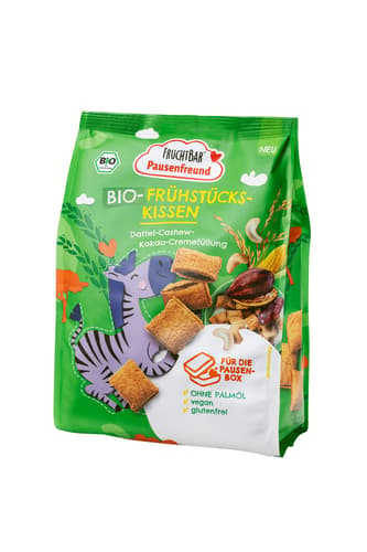 FruchtBar Pausenfreund BIO Frühstücks-Kissen Dattel-Cashew-Kakao-Cremefüllung