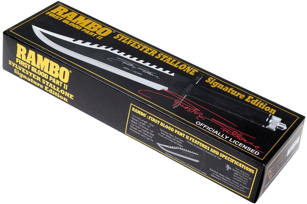 RAMBO knife First Blood Part II Signature Edition met survival kit, 9295