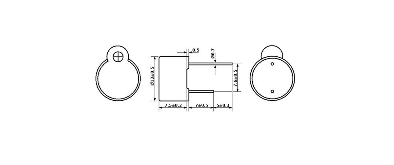 Buzzer 5 V DC für PrintmontageMicro Summer SV4/5-SN