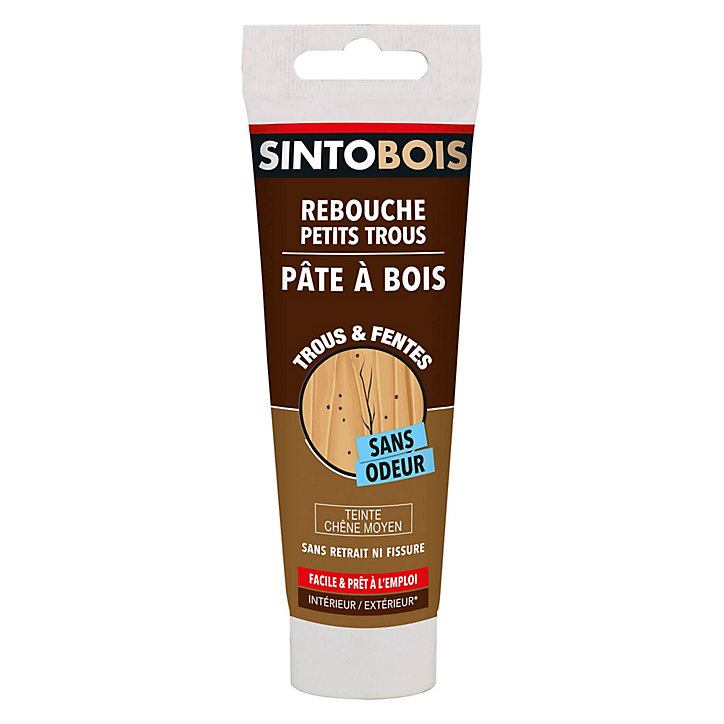 Pâte à bois à l'eau Chêne moyen Sintobois 80g