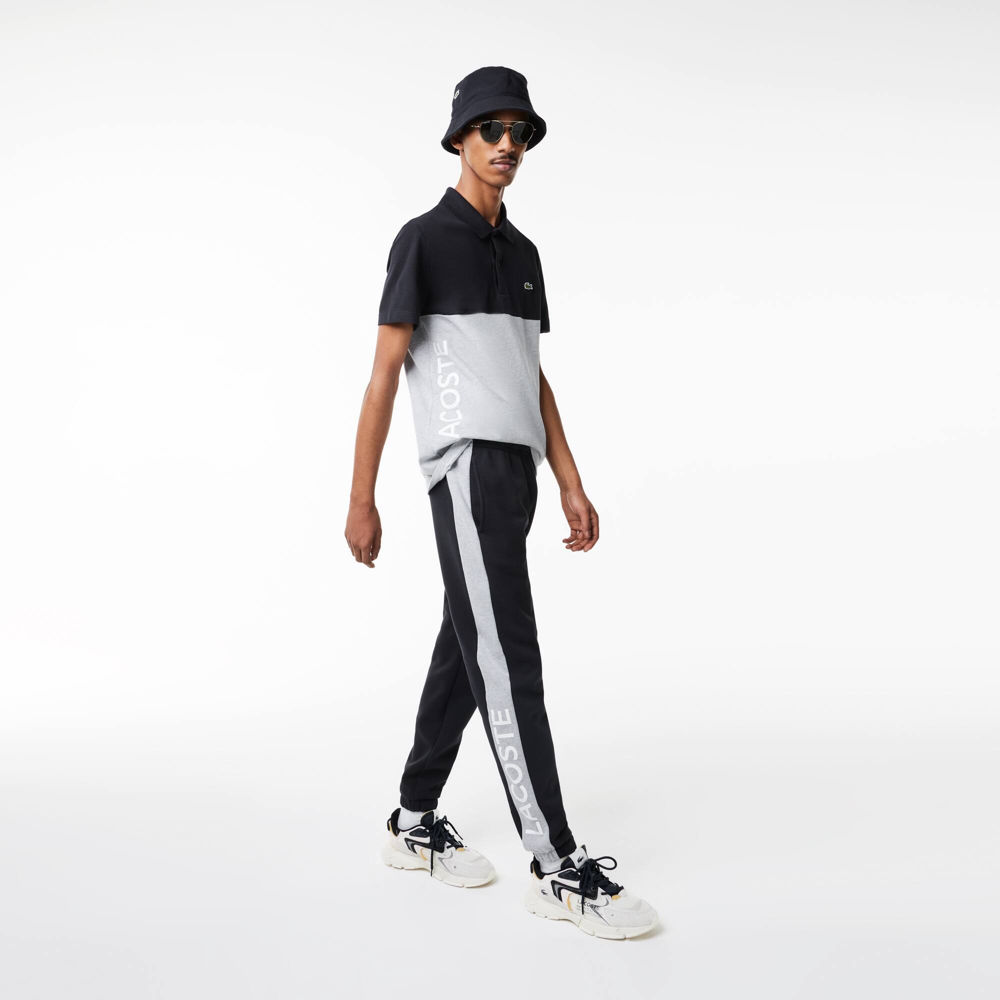 Polo regular fit coton stretch color-block Manches Courtes - Bleu - Lacoste - Homme