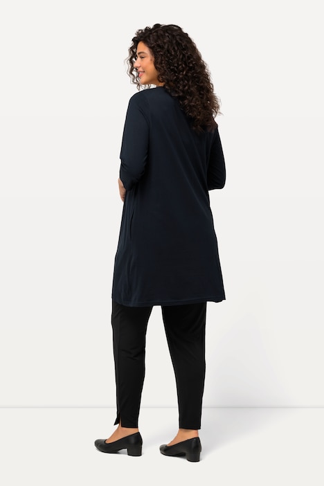 Longshirt, A-Linie, Carree-Ausschnitt, 3/4-Arm