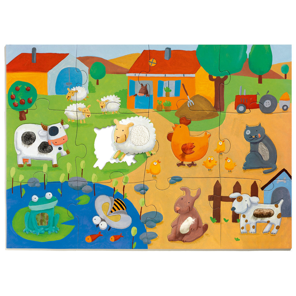 Puzzle Géant - Tactilo Ferme - 20 Pièces