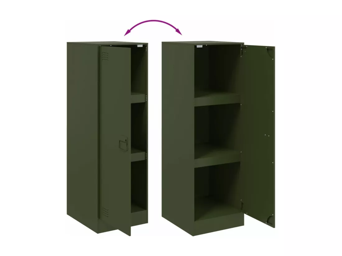 Buffet vert olive 34,5x39x107 cm acier