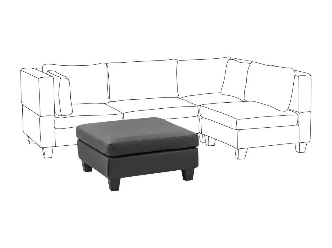 Ottoman UNSTAD Cuir PU Noir