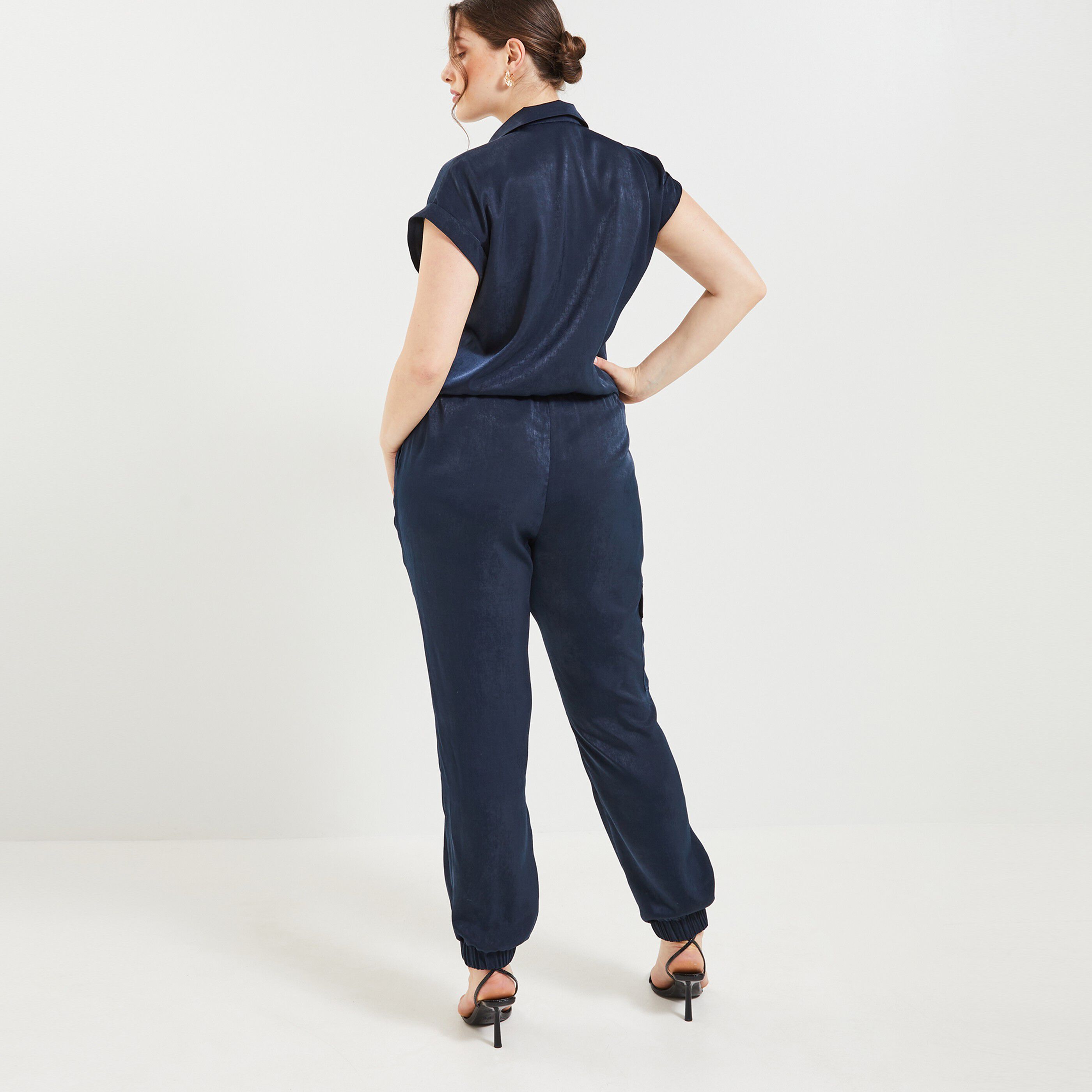 Combinaison satinée femme - MARINE