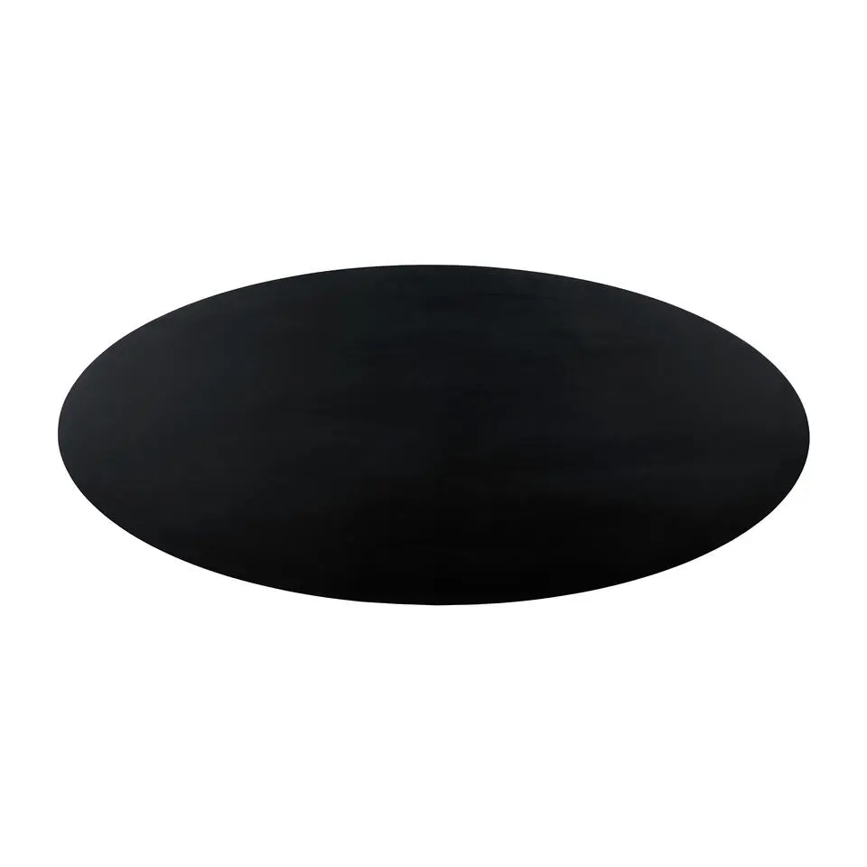 QUVIO Eettafel Sofia – Ovaal – 220x100 cm – Kruispoot – Zwart