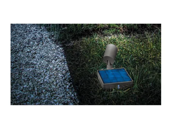 Spot de sol LED solaire à batterie 1,3w avec photovoltaïque IP65 gris foncé