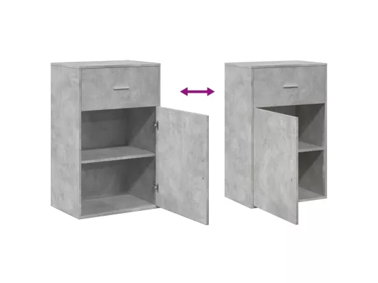 Armoire de rangement gris béton 56,5x39x90 cm bois d'ingénierie