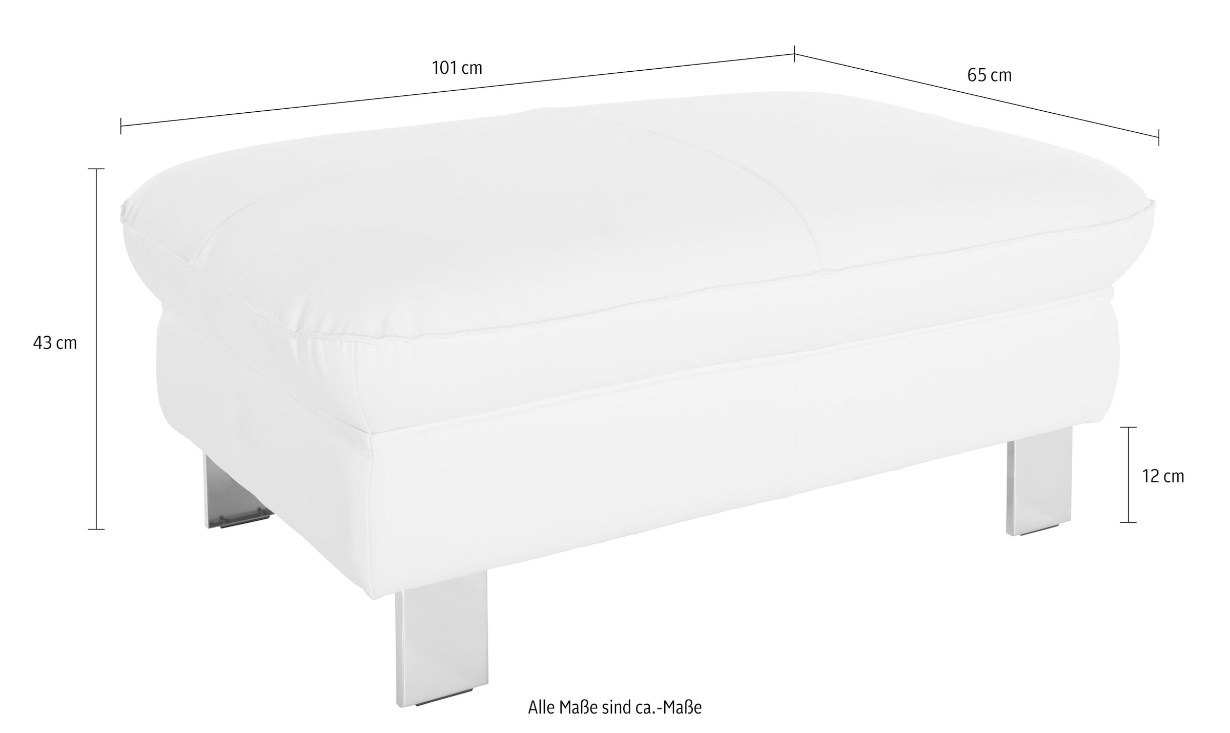COTTA Hocker »Driver« mit edlen Metallfüssen