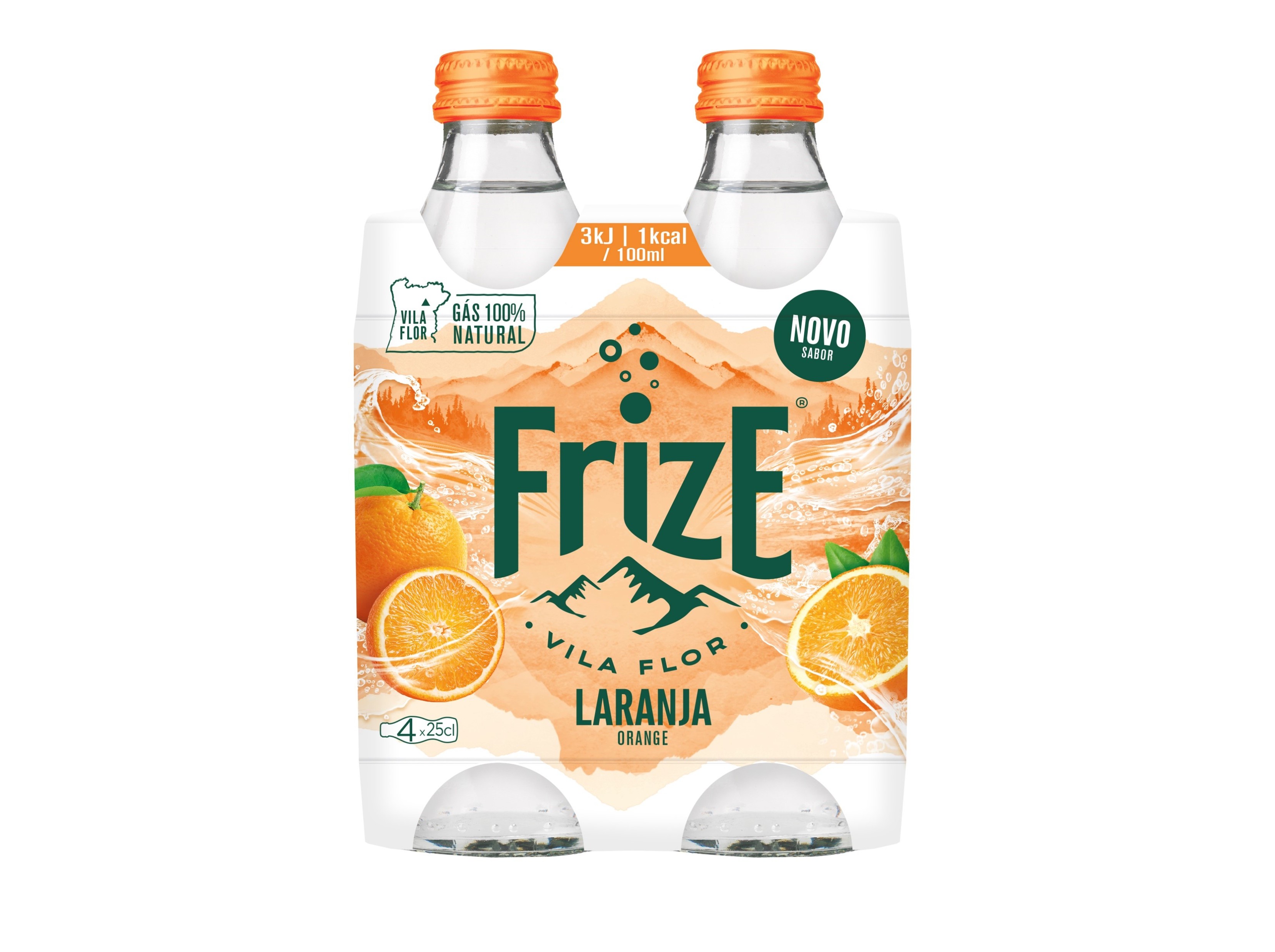BEBIDA C/ GÁS FRIZE LARANJA 4X0.25L