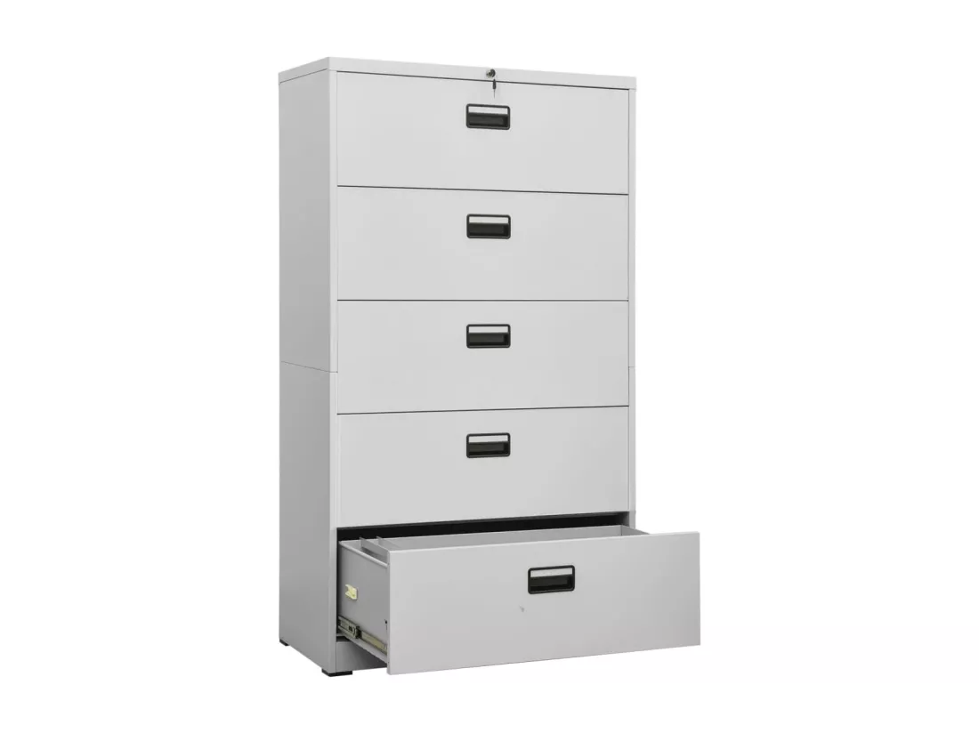 Classeur Gris clair 90x46x164 cm Acier