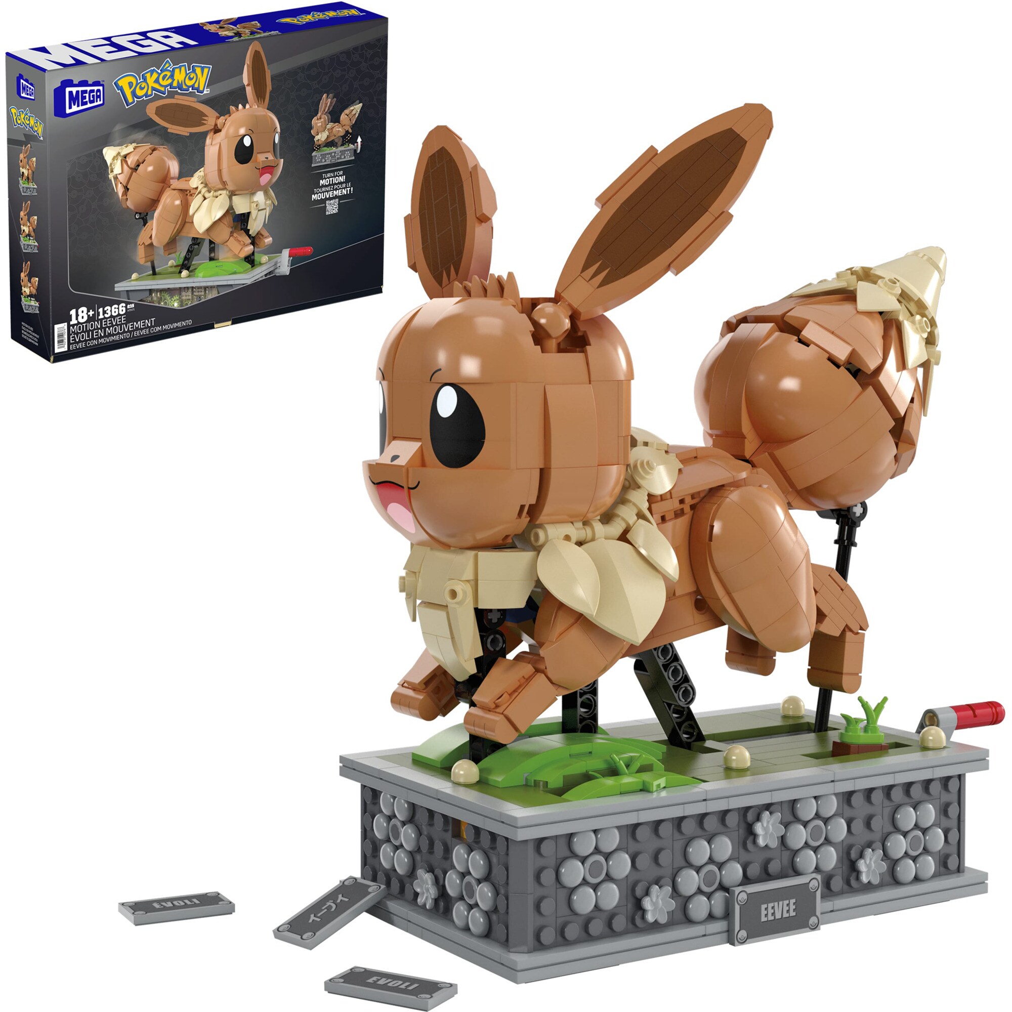 Mattel Konstruktionsspielzeug MEGA Pokémon Motion Evoli