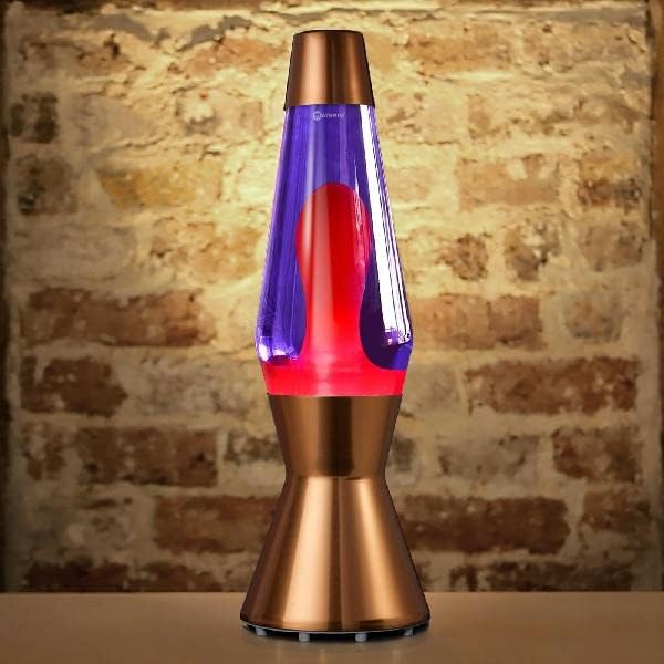 Mathmos Astro Lavalampe in Kupfer | Britische Erfinder des Designklassikers von 1963 | Lavalampen in Violett und Rot | Handgefertigt in Großbritannien nach höchsten Sicherheitsstandards