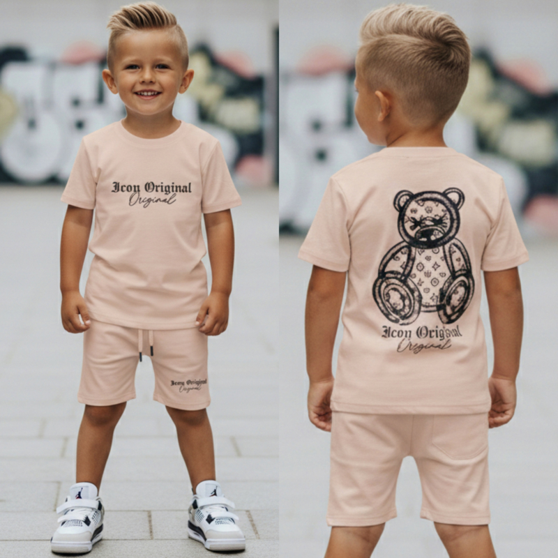 Icon Bear Summer Set - zalm