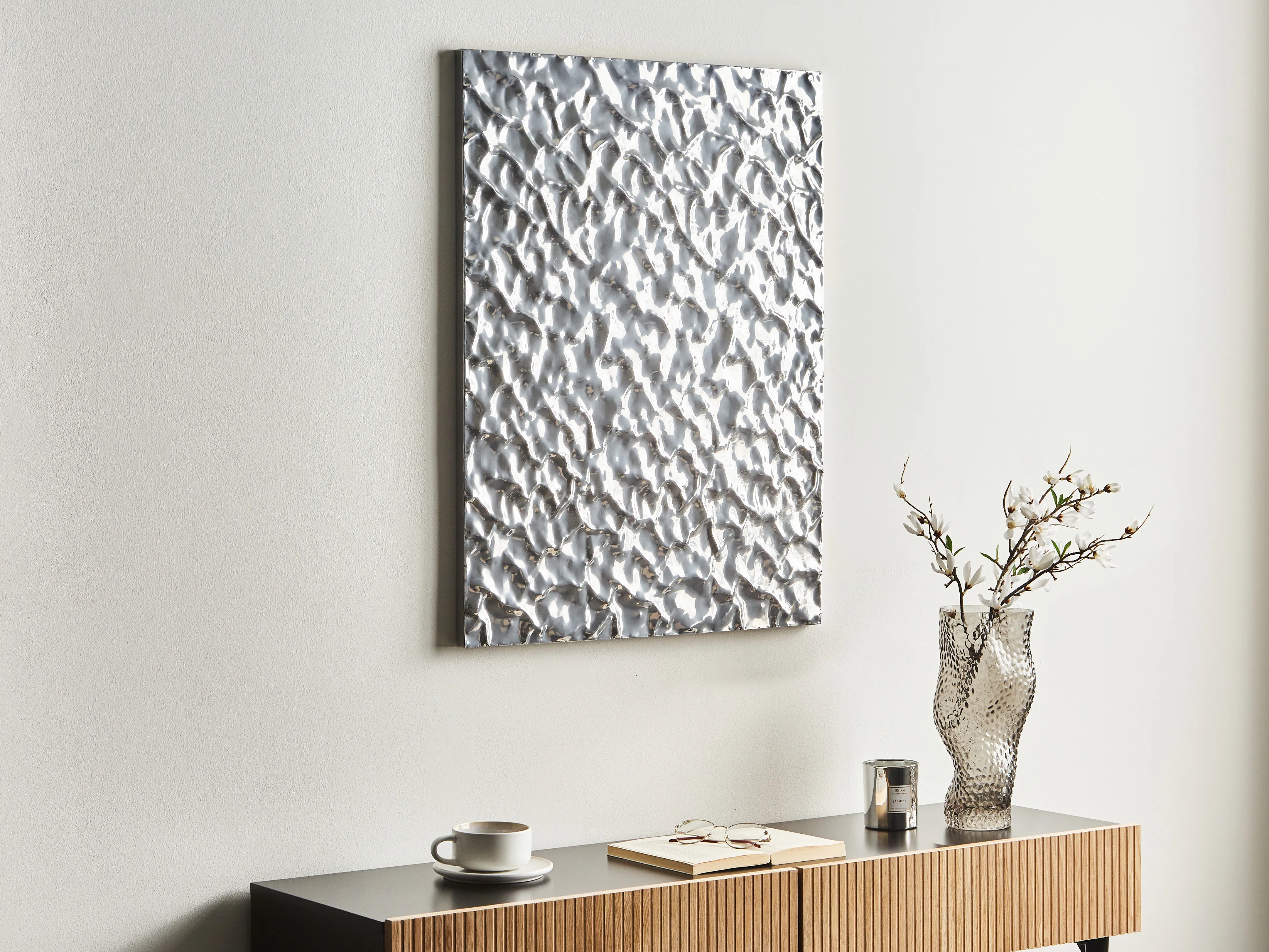 Wanddecoratie COIMBRA Metaal 79 cm Zilver