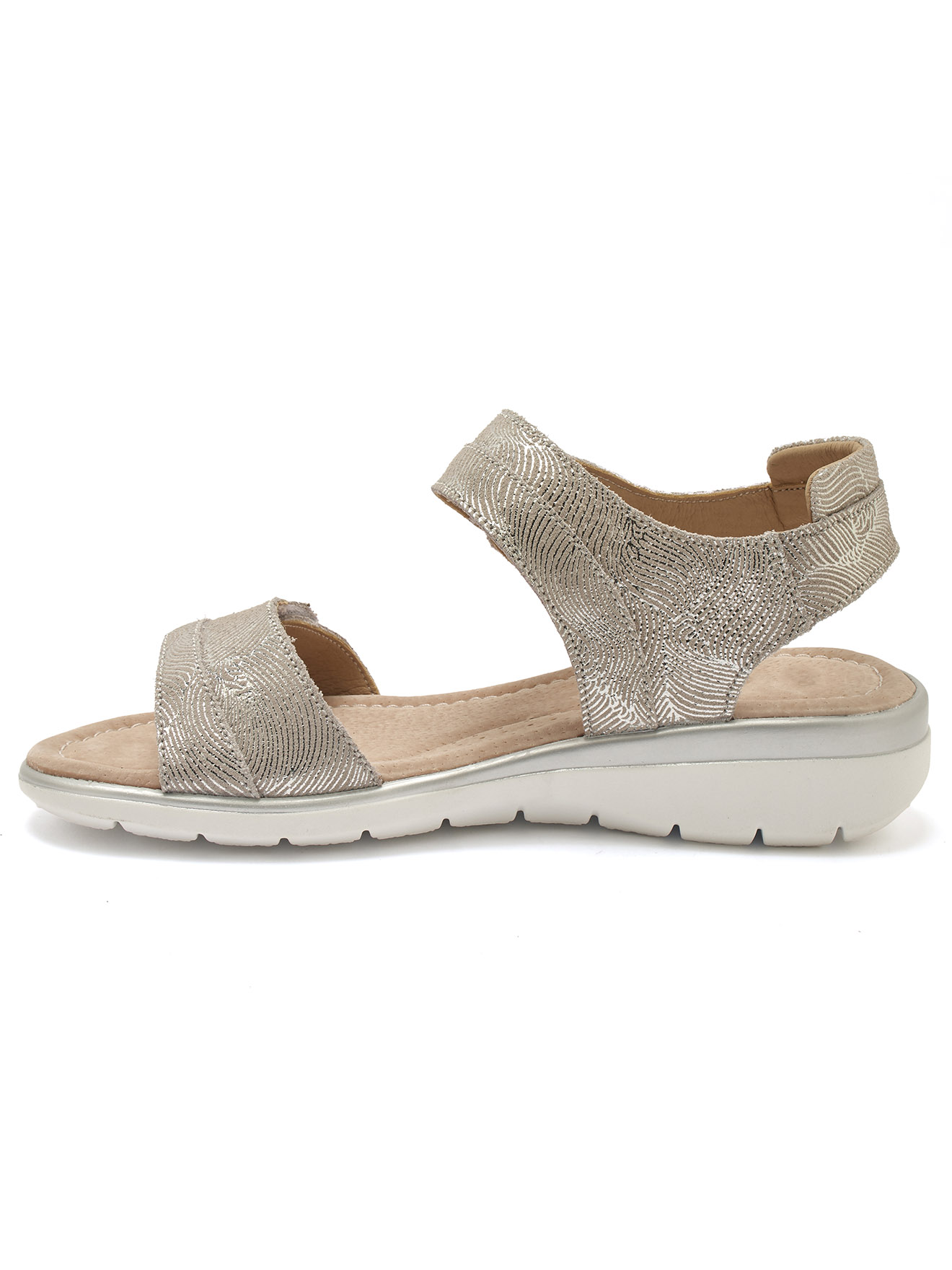 Sandales à scratchs cuir motifs irisés