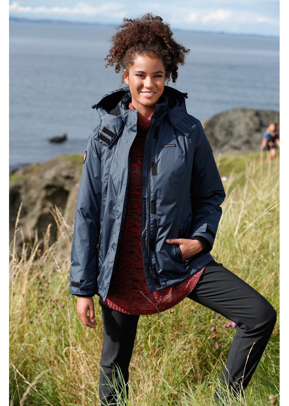 Veste outdoor à capuche amovible