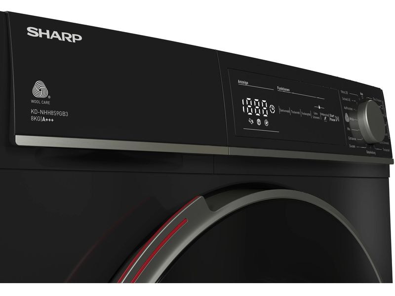 Sharp Wäschetrockner KD-NHH8S9GB3-DE Rechts Wärmepumpentrockner