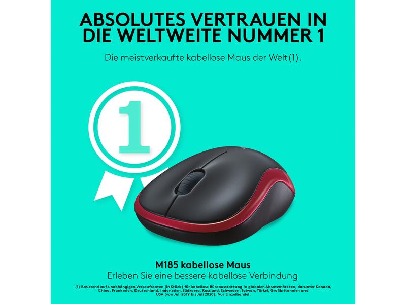 Logitech Maus M185 Wireless Maus, Kabellos