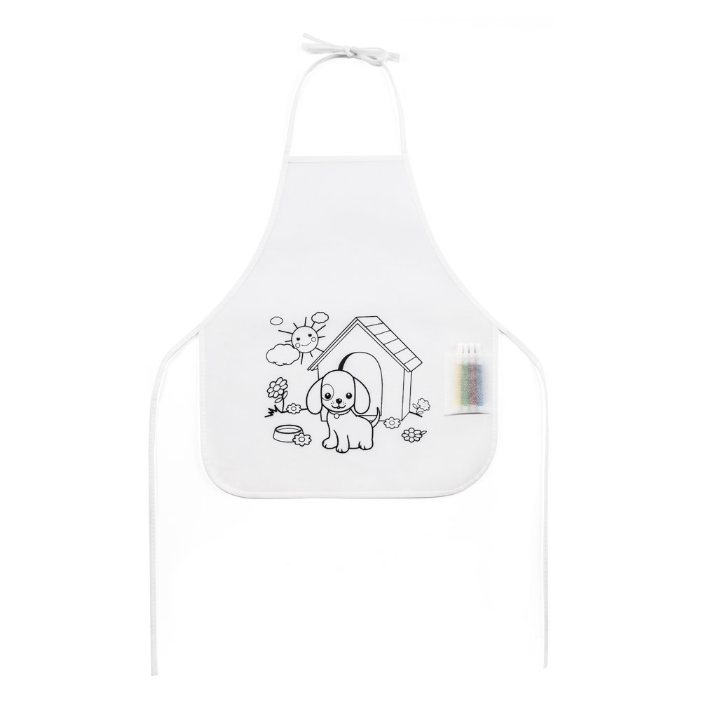 hi!dea 99834 - Tablier de coloriage pour enfants en non-tissé (80 g/m²)