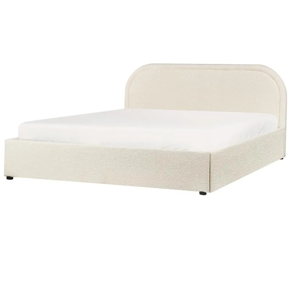 QUILLIEN - Bed met opbergruimte - Beige - 160 x 200 cm - Polyester