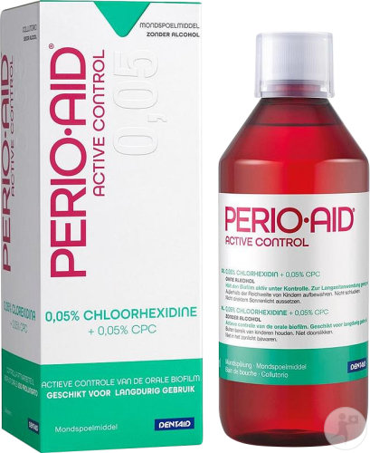 Dentaid Perio-Aid Active Control Bain De Bouche Sans Alcool Flacon 500ml