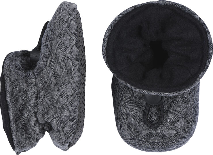 Melton Booties -Cotton Jaquard Dark grey