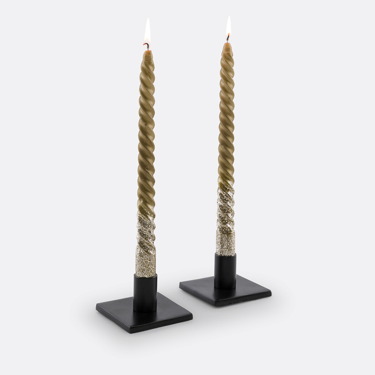 LA REDOUTE INTERIEURS<br>Conjunto de 2 velas torcidas com glitter, Caspar