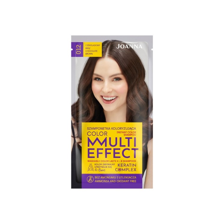 Joanna Multi Effect Color Coloring haarshampoo /012/ Chocoladebruin