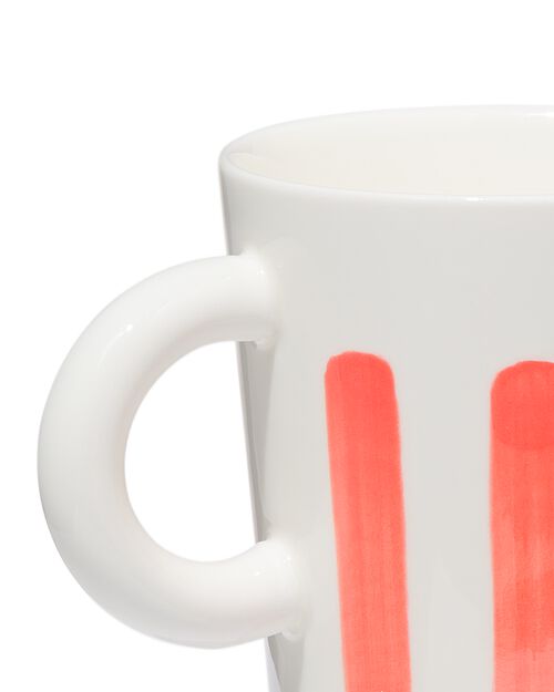 mug 130ml - new bone blanc et corail - vaisselle dépareillée