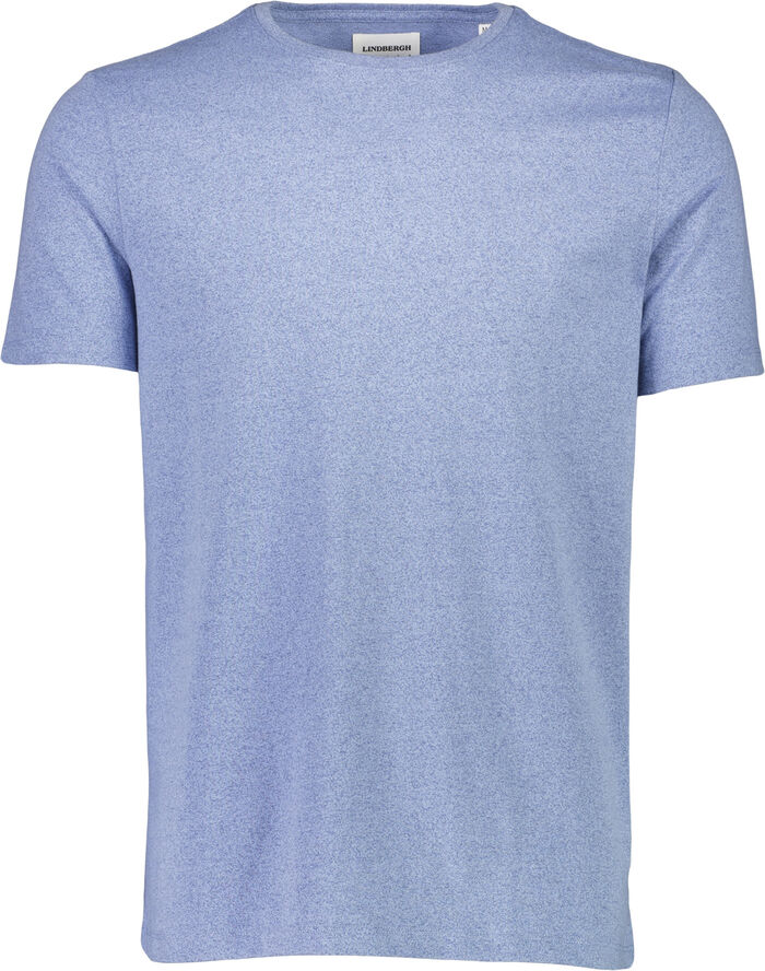 Lindbergh Mouliné o-neck tee S/S New dk blue mix