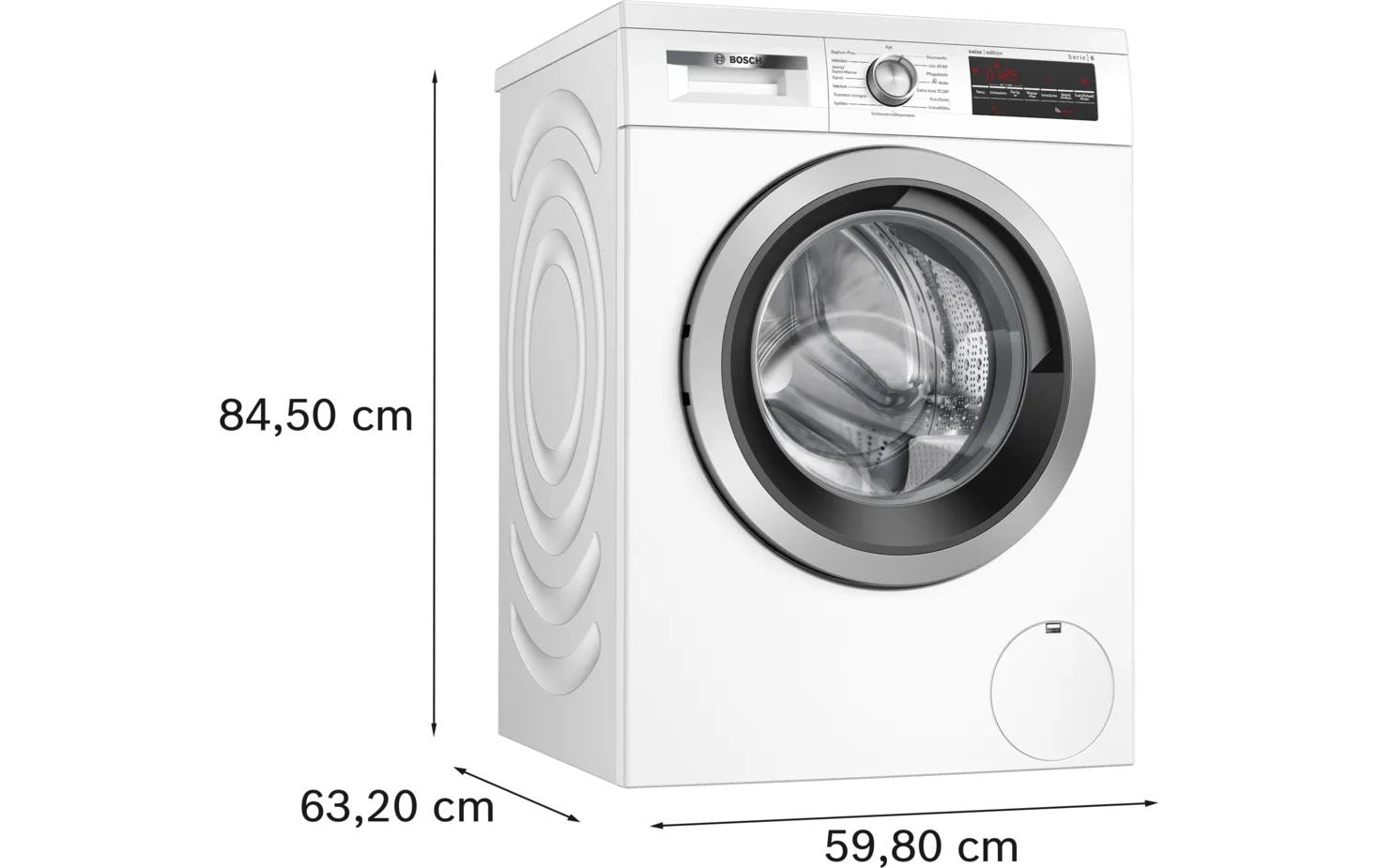 Waschmaschine WUU28T10CH Links<br>Frontloader mit LED-Display